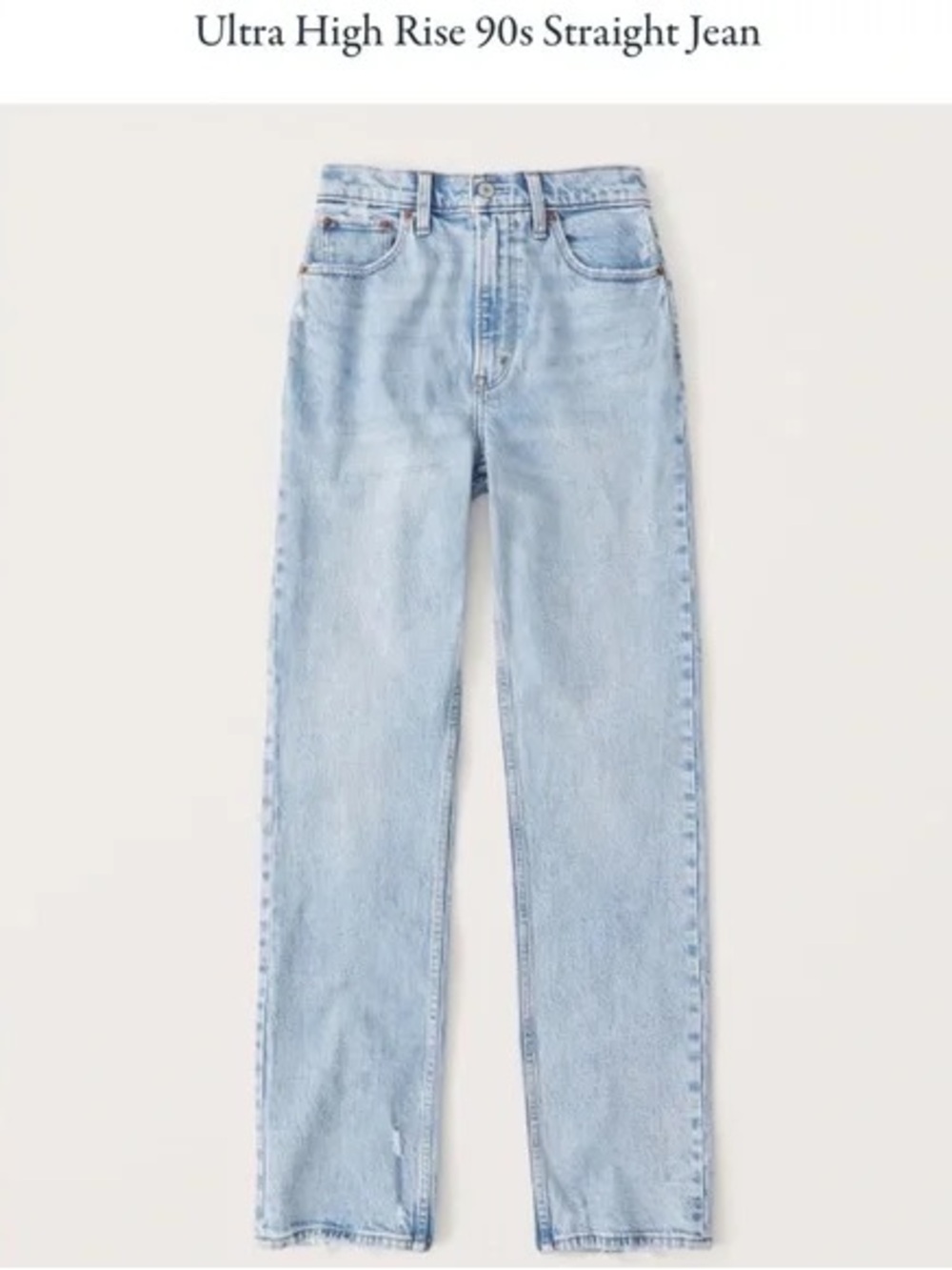 Abercrombie & Fitch Light Blue High-Rise Straight Jeans